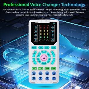 보이스 체인저 휴대용 사운드 카드 세트 헤드폰 Mic15 음성 전화/컴퓨터/Xbox/PS5