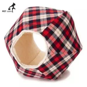 [반려] 캣 하우스 레드체크 볼