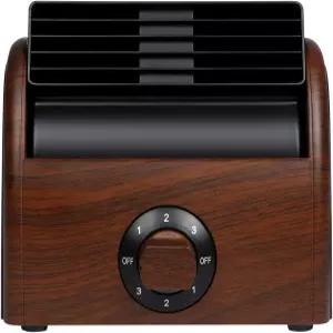 POOCCI 책상 선풍기 개인용 조용하고 강력한 소형 테이블 홈 오피스 침실 침대 머리맡을 위한 레트로