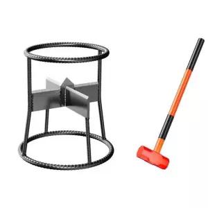 장작 쪼개는 칼 도구 패기 통나무 수동 망치 해머 땔감