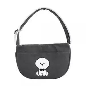 애견이동가방 강아지 슬림 슬링백 다크그레이 애견 교통 캐리어 1P