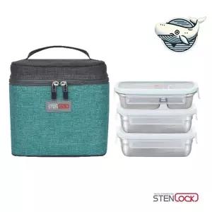 [하프클럽/브이와이]내열 도시락 직사각 보온 스텐락도시락 식품 3단