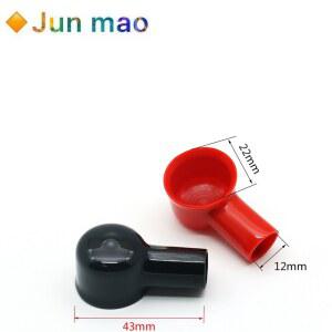 오토바이 배터리 파일 클램프 보호 커버 단자 양극 및 음극 절연 사각형 캡 고무 외장