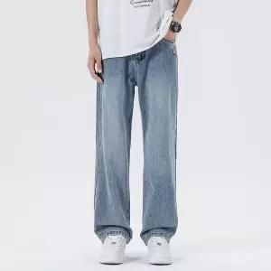 보니따스 남성 빈티지 배기 긴바지 청바지 워싱 라이셀 스트레이트 ADOR1