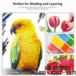 Arrtx 48/72/126 컬러 연필 세트 성인용 소프트 코어 드로잉 블렌딩 쉐이딩 스케치 아티스트 초보자용