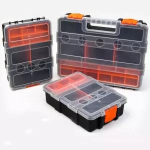 멀티 그리드 휴대용 플라스틱 부품 도구 상자 조합 나사 보관 이동식 분배기