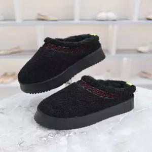 [블리아르]통굽 퍼안감 겨울 여성 슬리퍼 4cm BLMD501074-1