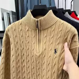 남사친 니트 캐주얼 빈티지 자수 긴팔 도톰 가디건 반 스웨터 집업 차이나 조랑말 기모 DUCHI1