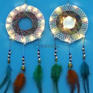 LED 컬러실 스트링아트 드림캐쳐 키트 자연과학완구 관찰 집콕놀이 만들기용품