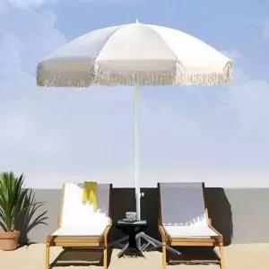 캠핑 태슬 파라솔 아이보리 카페 테라스 180cm