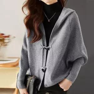 [몽벨리즈]그레이스후드니트가디건 mde2302675