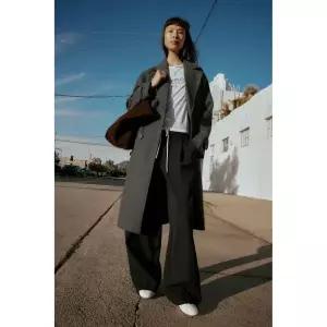 ZARA 소프트 오버사이즈 코트 - 그레이