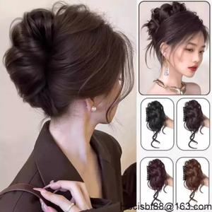 투인원 볼륨형 똥머리 가발 집게핀 여자 볼륨 가발 집게핀
