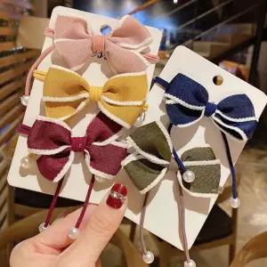 페어리 캔디 리본 머리끈 헤어밴드 곱창 슈슈 똥머리 여성 스크런치 포니테일 꽃머리끈