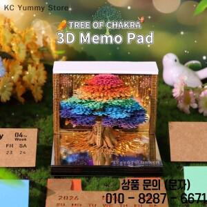 3D 종이 예술이 포함된 LED 조명 책상 달력 2026 편리한 떼어내기 메모장/노트패드   크리스마스 선물 아이