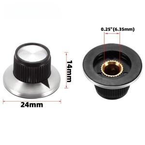 Miwayer 5/10/20 PCS 기타 효과 페달 손잡이 크롬 상단 화살표 표시 손잡이/6.35MM 샤프트/일렉트릭 호환