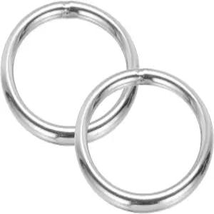 파티킬 메탈 오링 304 스테인리스 스틸 헤비 스무스 라운드 링 마크라임 벨트용