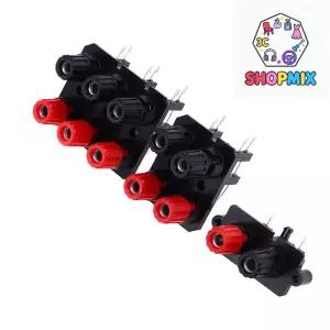 1개 2 4 6 포 벤드 핀 외부 오디오 잭 스피커 바나나 플러그 4mm 소켓 커넥터 나사 트 터미널 블록