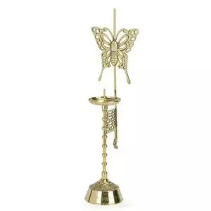 유기촛대 나비 놋 전통 제사 촛불 양초 받침대 candlestick