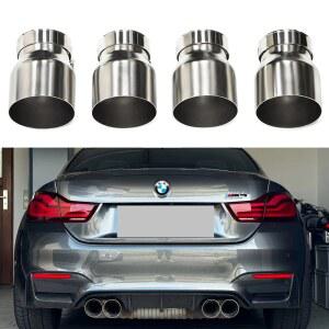 4 개 스테인레스 스틸 배기 팁 BMW F87 M2 F80 M3 F82 F83 M4 직접 플러그 머플러 테일 파이프 노즐