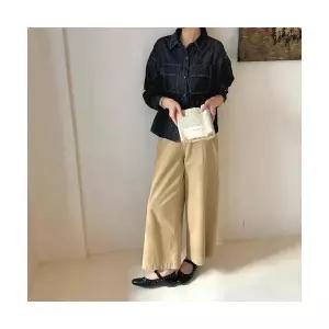 여성 무지데님 셔츠 데님 가을 긴팔 카디건 상의 빈티지 레이어드 DUCHI3