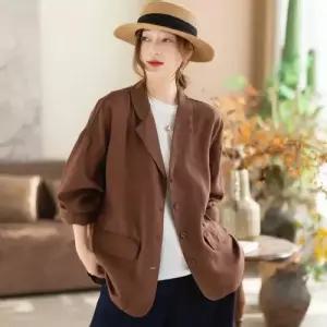 마킷4 여자 봄 캐주얼 재킷 솔리드 톱 빅사이즈 상의 아우터 정장 JEN1