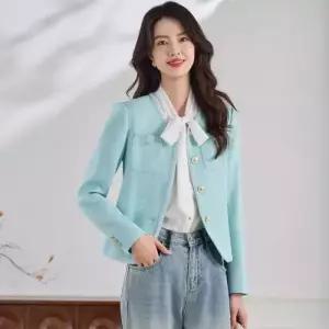 마킷4 여성용 캐주얼 오피스룩 재킷 정장 상의 쇼트 코트 봄가을 JEN3