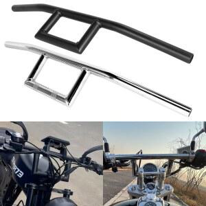 할리 스즈키 기돈 모토 범용 오토바이 핸들 바 블랙 크롬 빈티지 모터바이크 22mm 25mm