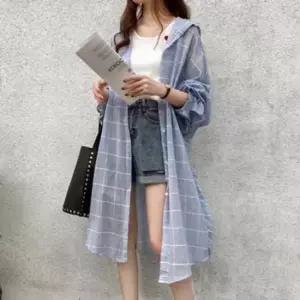 [옷은날개] 후드 롱 체크셔츠