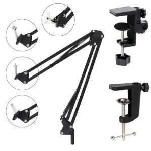 범용 암 테이블 마운트 클램프 브래킷 삼각대 클립 오버헤드 홀더 스트리밍용 램프/마이크/라이브