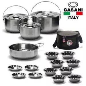 냄비세트 까사니 코펠 네이쳐 스테인레스 코펠세트 6-7인용