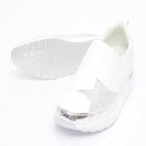 반짝이 별장식 8굽 키높이 여성 슬립온 여성운동화 스니커즈