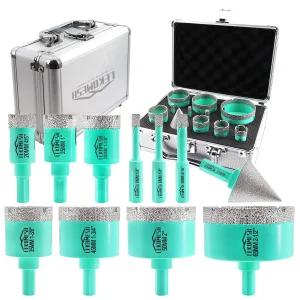르코메쉬 다이아몬드 코어 드릴 비트 세트 11pc 타일 홀 톱 키트 삼각형 생크