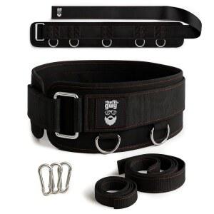 케이블 머신 및 스마트 홈 짐 스쿼트와 힙 스러스트를 위한 더핏가이 멀티 부착 벨트, 최적의 무게 배분을 5개의 지점, 스트랩 2개(u201D 40개 u201D 27개) 금속 스냅 후크 3개 포함