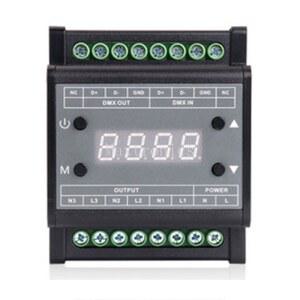 DMX302 고전압 DMX Triac Led 조광기 LED 패널 50Hz/60Hz 240V 3 밝기 채널 출력 1A/CH AC90V 조명 컨트롤러