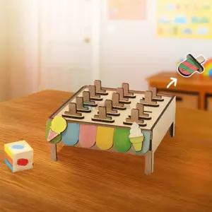 컬러 아이스크림 뽑기 기억력 보드게임 만들기 자연과학완구 관찰 사이언스 실험키트