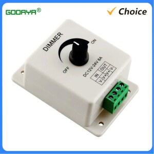 LED 스트립 조명용 12V 24V 조광기 가능한 장착 터미널 컨트롤러로 8A 컨트롤러 스위치 조정 가능