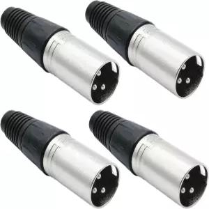 전동 스쿠터 휠체어용 4PCS 3핀 배터리 충전기 포트 플러그 커넥터