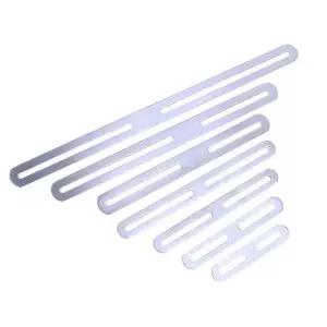 1Pcs 스테인레스 스틸 직선형 앵글 브래킷 블랙/실버 두꺼운 180도 플랫 고정 커넥터 가구 홀더