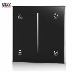 S1 T AC 100 240V Triac 가능한 단일 색상 & 조광기 LED 터치 유리 밍이 패널 램프 라이트 디 화이트 테이프 블랙