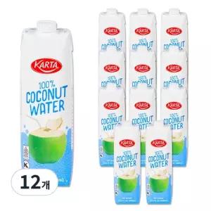 카르타 100 천연 코코넛 워터 1L 12개