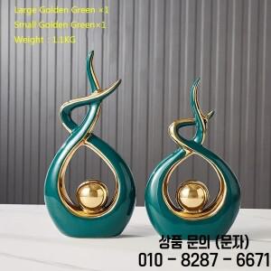 북유럽 가정 장식 인형 인테리어 거실 책상 도자기 액세서리 조각상 풍수