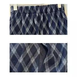 여자 스커트 모직 빈티지 A라인 정장 체크 로맨틱 DUCHI1