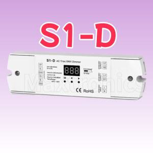 스카이댄스 AC100V 240V S1 D 2채널 2CH 실리콘 LED RDM 디지털 디스플레이 위상절단 512 DMX 디머 컨트롤러 트라이액