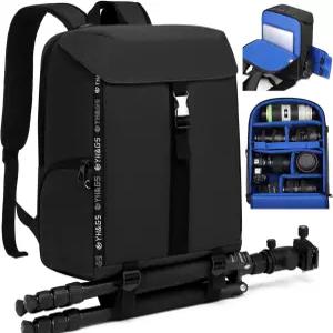 GOTECH 카메라 백팩 사진작가 프로페셔널 DSLR/SLR 미러리스 케이스용 15.6인치 노트북 수납공간 장착 여행