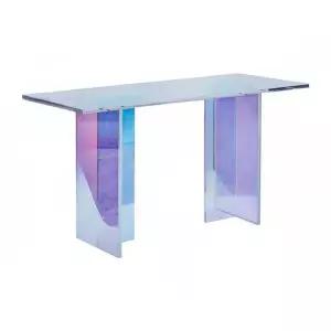 투명 아크릴 테이블 좌식 홀로그램 고스트 거실 라운드 카페