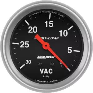 오토 미터 3484 스포츠 컴프 기계식 진공 게이지 2.625인치.