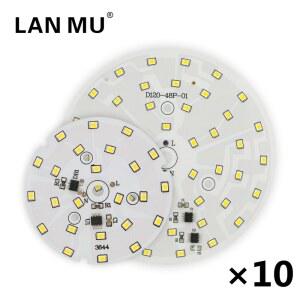 10pcs LED 칩 통 3W 5W 조명 7W 2835 SMD 240V 12W 비즈 9W 18W 라이트 220V 스포트라이트 15W AC 라운드