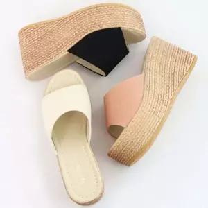 인기상품 여자 통굽 슬리퍼 사무실 웨지힐 여름 슈즈 구두 신발 [W66815A_260331]