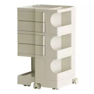 모던한 트롤리 회전서랍 보비 서랍 카트 화이트 웨건